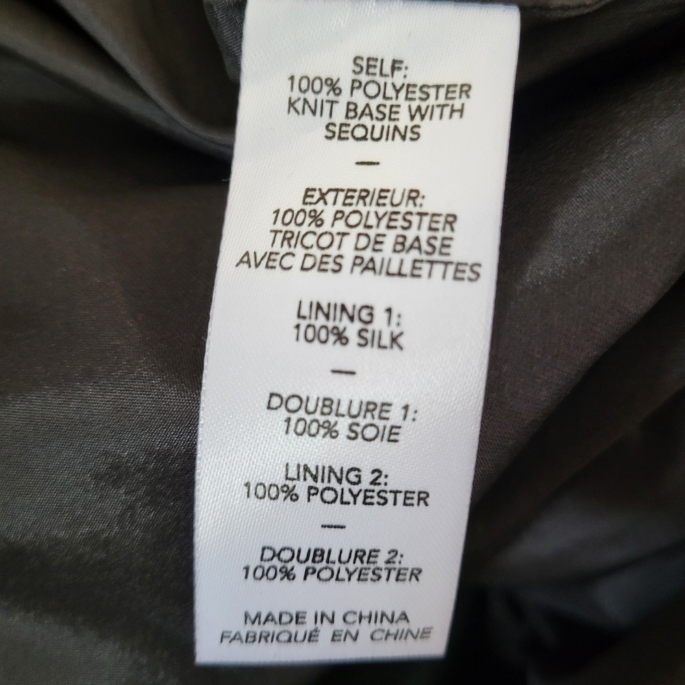 Elizabeth and James Revolve Danya black silver sequins 3/4 sleeve dress size XS - Picture 11 of 12